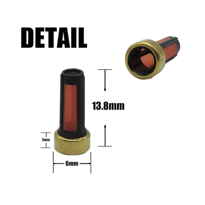 Car Automotive Fuel Injector Micro Basket Filter, 6X3X13.8mm, Replacement Repair Kits