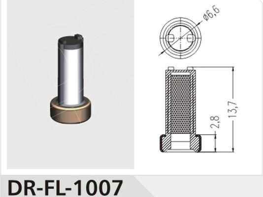 6.6x2.8x13.7mm Injector Fuel Filter for Universal Auto Engineer Nozzle Basket Kit Replacement