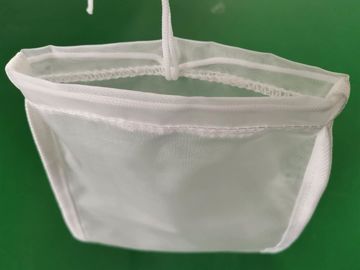 Food Grade Nut Milk Strainer Bag , Mesh Strainer Bag Plain Weave Low Elongation