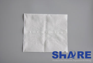 White Ultrasonic Welded Nylon Mesh Filter Bags For Industrial Filtration