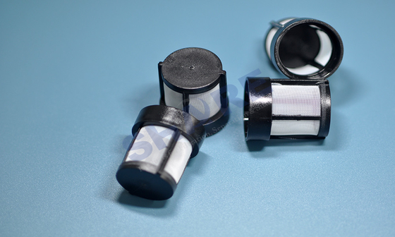 Ultrasonic-slitting woven filter mesh ribbons and tubes for injection molding