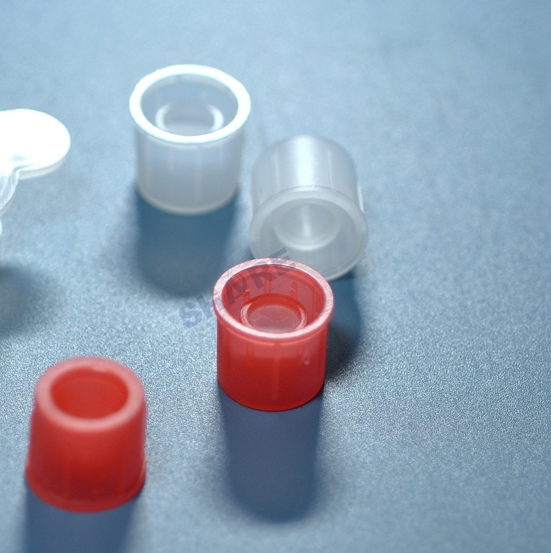 Red Cell Strainer Snap Cap With 35uM Nylon Mesh Screen For Flow Tube