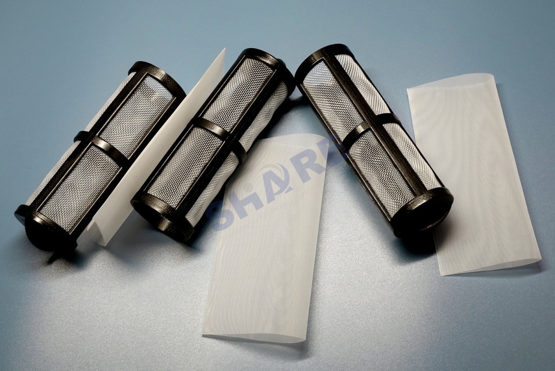 Opening 120-1000um Polyester Filter Mesh Pieces Tubes For Vacuum Cleaner