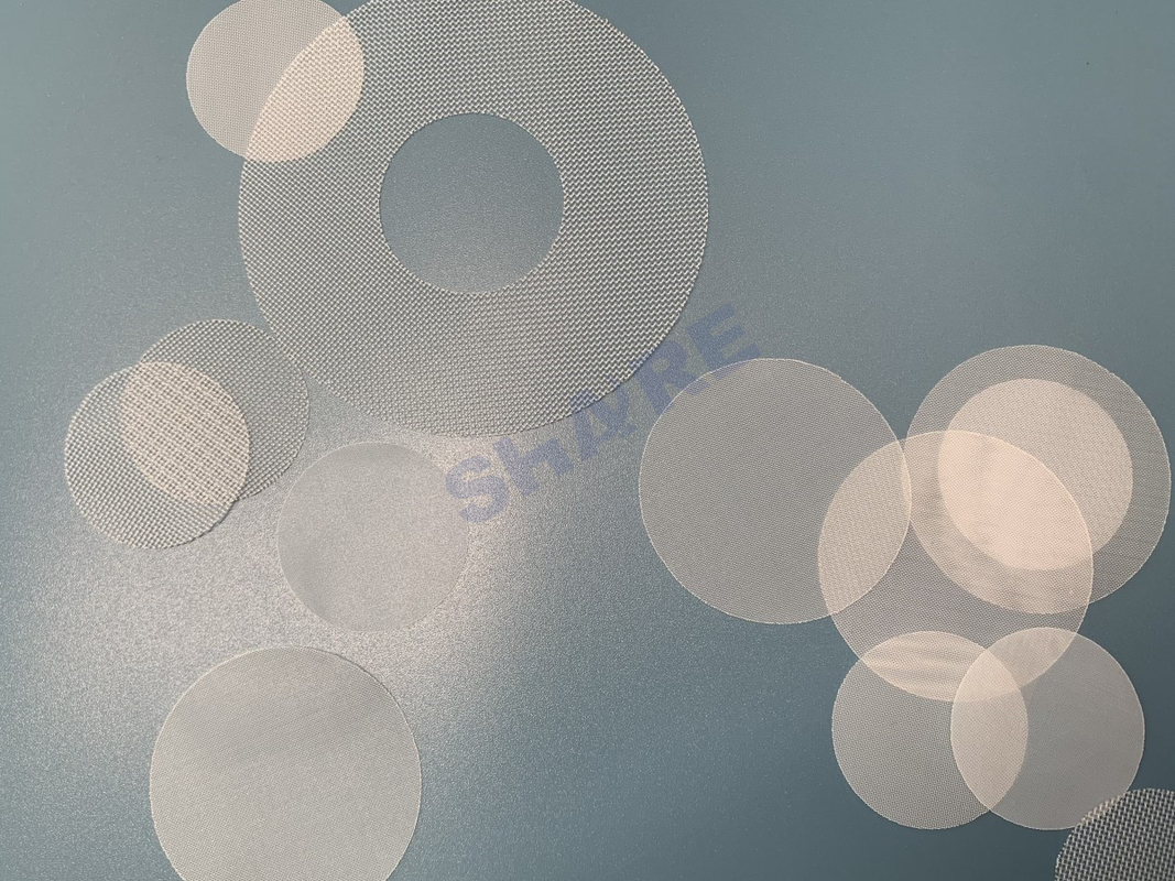Polyester Filter Mesh Precut Disc Screen Thermal Resistant For Oil Heater Filter