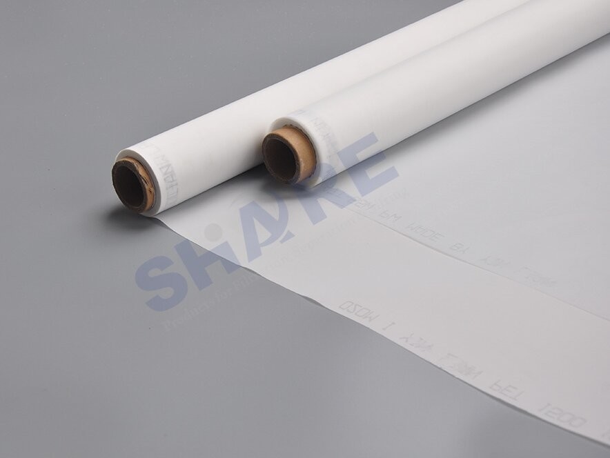 120T 300 Mesh Polyester Printing Mesh White Yellow 165cm Width