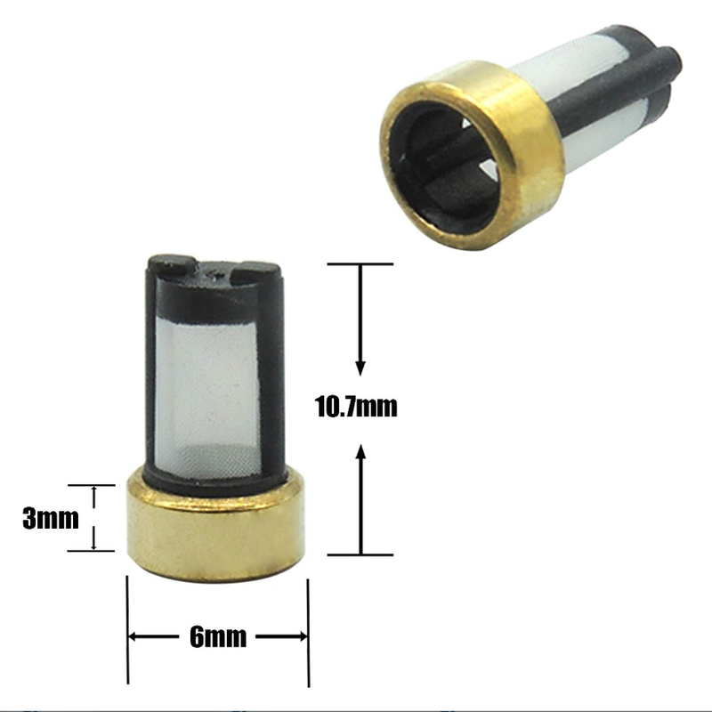 6x3x10.7mm Fuel Injector Filter for Universal Engineer Nozzle Screen Basket Kit Replacement