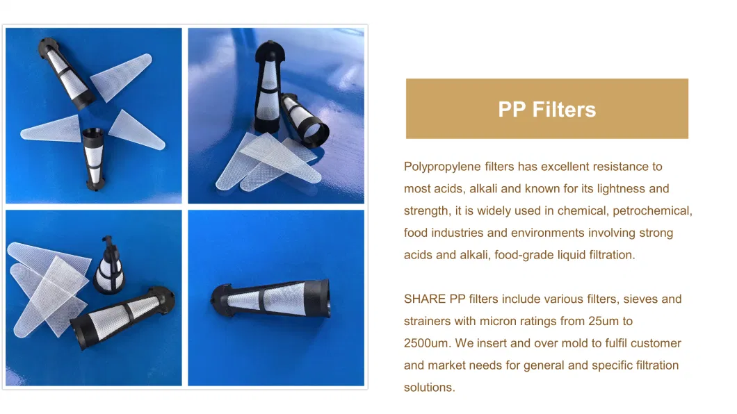 Plastic Filters &amp; Strainers &amp; Sieves with PP Filter Mesh