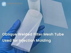 Oblique Welded Nylon PET PP Mesh Tube Filter Used for Injection Molding, Overlapping Seam